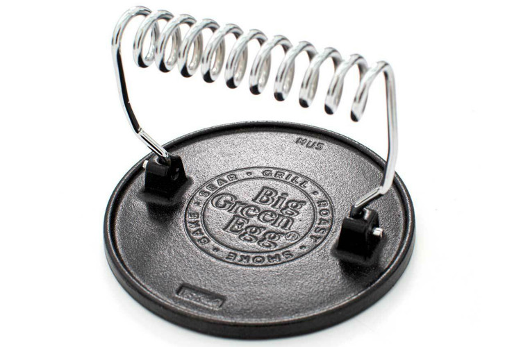Presse &agrave; griller Big Green Egg en fonte &eacute;maill&eacute;e
