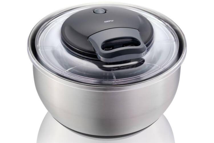 Essoreuse à salade Gefu Pullit en acier inoxydable - 25cm