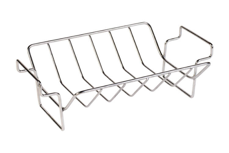 Rack de rôtisserie en V pour barbecues Big Green Egg Small et Medium