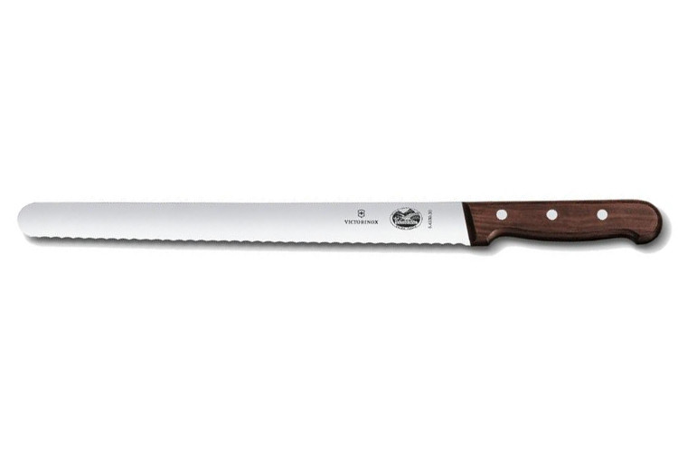 Couteau &agrave; jambon Victorinox - lame dent&eacute;e 30 cm - manche &eacute;rable
