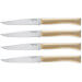 Coffret 4 couteaux de table Opinel Facette manche frêne lame 11cm inox lisse