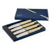 Coffret 4 couteaux de table Opinel Facette manche frêne lame 11cm inox lisse