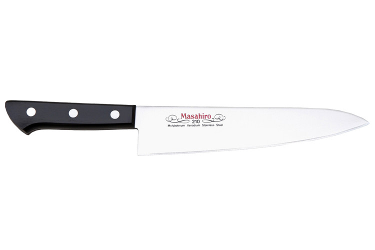 Couteau de chef japonais Masahiro BWH 21cm acier MBS-26 manche Pakkawood
