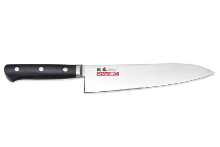 Couteau de chef japonais Masahiro lame 24cm acier MBS-26
