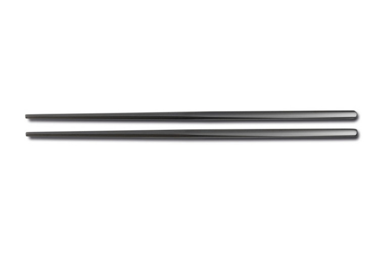 Paire de baguettes chinoises Comas en acier inox 23cm noir