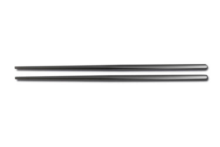 Paire de baguettes chinoises Comas en acier inox 23cm noir