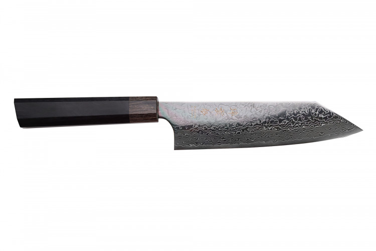 Couteau santoku kiritsuke japonais Kanetsugu Zuiun Kiwami rev&ecirc;tement DLC 18cm