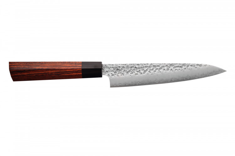 Couteau universel japonais Kanetsugu Heptagon Uto martel&eacute; 15cm