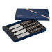 Coffret 4 couteaux de table Opinel Facette manche frêne sombre lame 11cm inox lisse