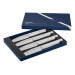 Coffret 4 couteaux de table Opinel Facette manche VittEr® blanc lame 11cm inox lisse