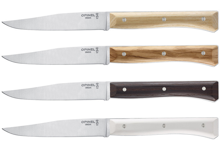 Coffret 4 couteaux de table Opinel Facette Panach&eacute; lame 11cm inox lisse