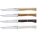 Coffret 4 couteaux de table Opinel Facette Panaché lame 11cm inox lisse