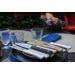Coffret 4 couteaux de table Opinel Facette Panaché lame 11cm inox lisse