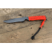 Couteau Wildsteer Wild Tech4 XL WT4XL3122 lame noire 11,5cm manche paracorde Orange Fluo + étui en POM