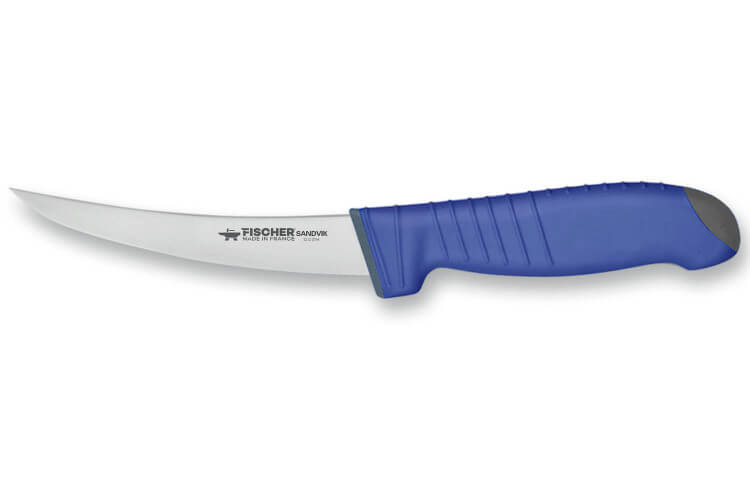 Couteau désosseur rigide 13cm Fischer SANDVIK manche ultra confort