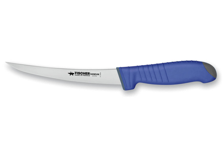 Couteau d&eacute;sosseur rigide 15cm Fischer SANDVIK manche ultra confort
