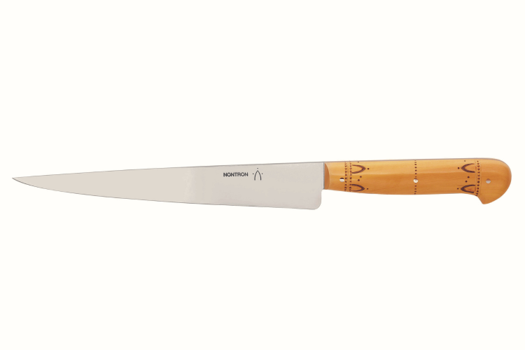 Couteau &agrave; d&eacute;couper manche buis Nontron lame 20cm