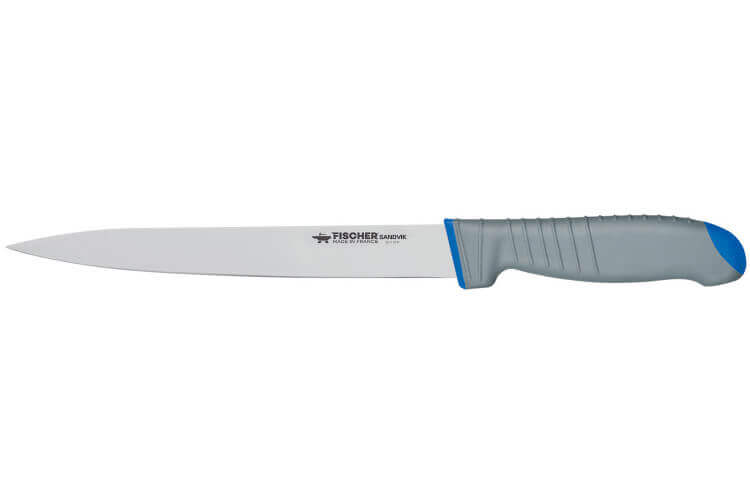 Couteau à dénerver 20cm Fischer SANDVIK manche gris fin de série
