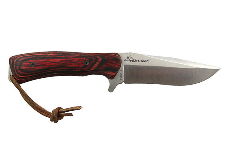 Couteau de chasse Wildsteer Byron Ferguson WBF0102 lame 11cm manche cocobolo + &eacute;tui en cuir