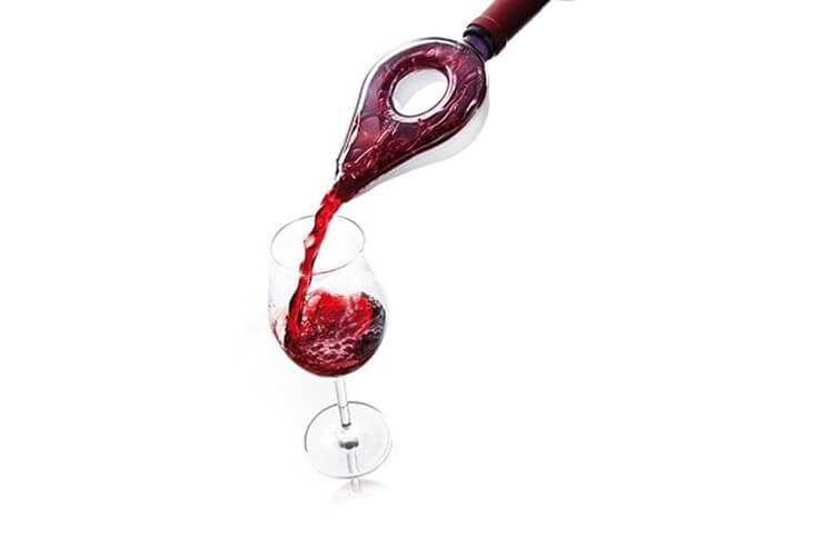 Aérateur verseur à vin transparent Vacu Vin