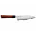 Couteau santoku japonais Kanetsugu Heptagon Uto martelé 17cm