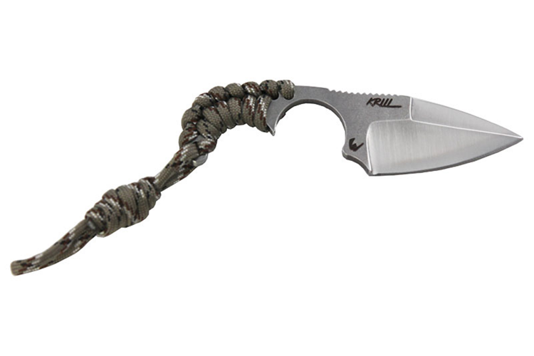Couteau EDC Wildsteer Krill KR0111 lame 5cm manche paracorde Camouflage + &eacute;tui Kydex