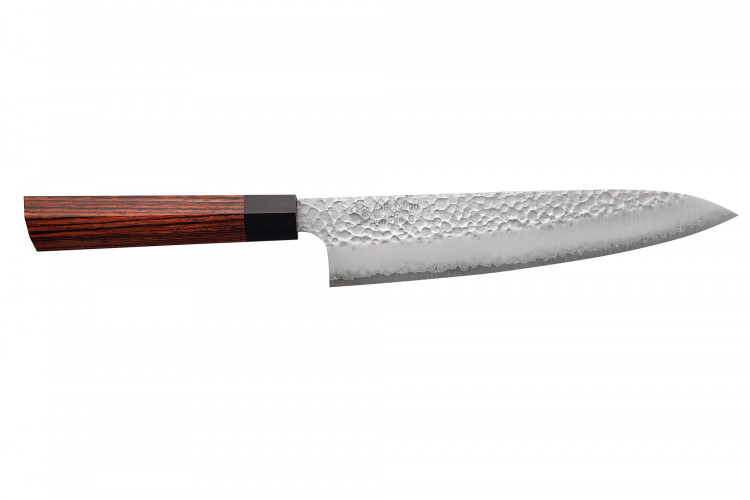 Couteau de chef japonais Kanetsugu Heptagon Uto martel&eacute; 20cm