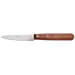 Couteau d'office Nogent Classic en bois de charme teinte merisier lame crantée 9cm