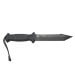 Couteau Wildsteer Sherkan SHE3113 lame noire tanto 13,5cm manche tactiprène noir + étui en POM/nylon