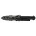 Couteau Wildsteer Sherkan SHE3113 lame noire tanto 13,5cm manche tactiprène noir + étui en POM/nylon