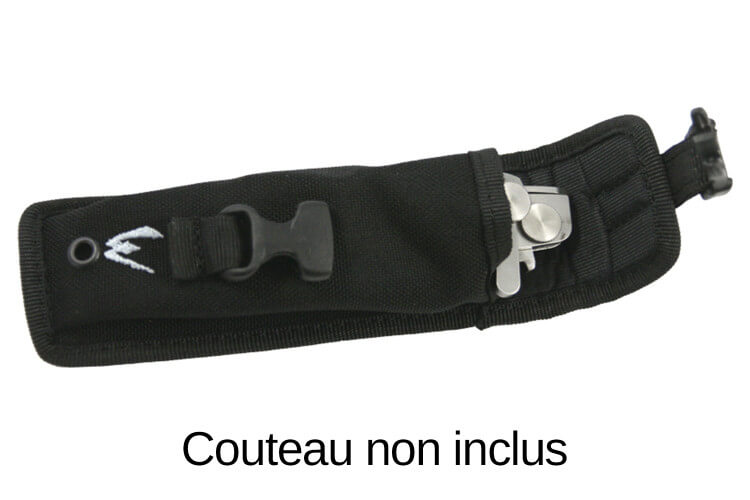 Etui Wildsteer POTAC00 pour couteau W Pocket en nylon Cordura Noire avec fixation MOLLE