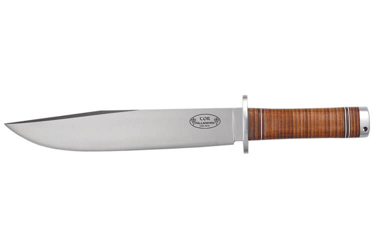 Couteau Fallkniven Thor NL1 lame Bowie 25cm manche cuir + étui en cuir