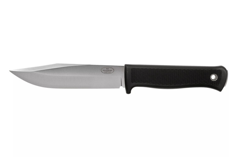 Couteau Fallkniven S1L Forest Knife lame 13cm manche thermorun noir + &eacute;tui en cuir