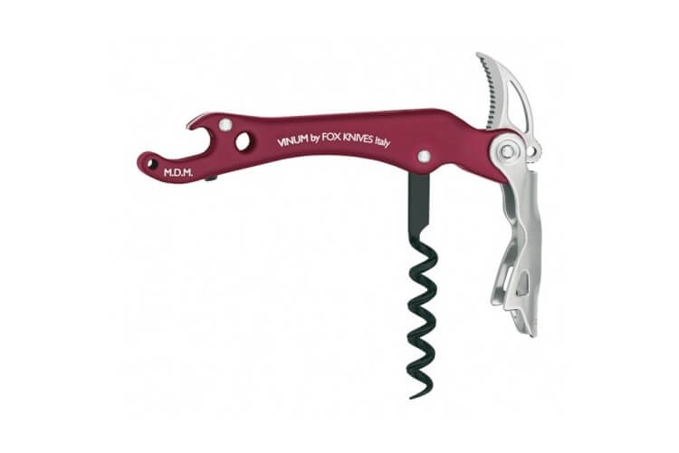 Tire bouchon VINUM manche 12 cm alu anodisé bordeaux