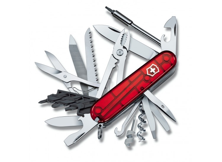 Couteau suisse Victorinox 23 pieces CYBER TOOL 41 manche 91mm rouge translucide