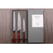 Coffret de 3 couteaux japonais Kanetsugu Heptagon Uto universel, chef et pain