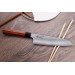 Couteau santoku japonais Kanetsugu Heptagon Uto martelé 17cm