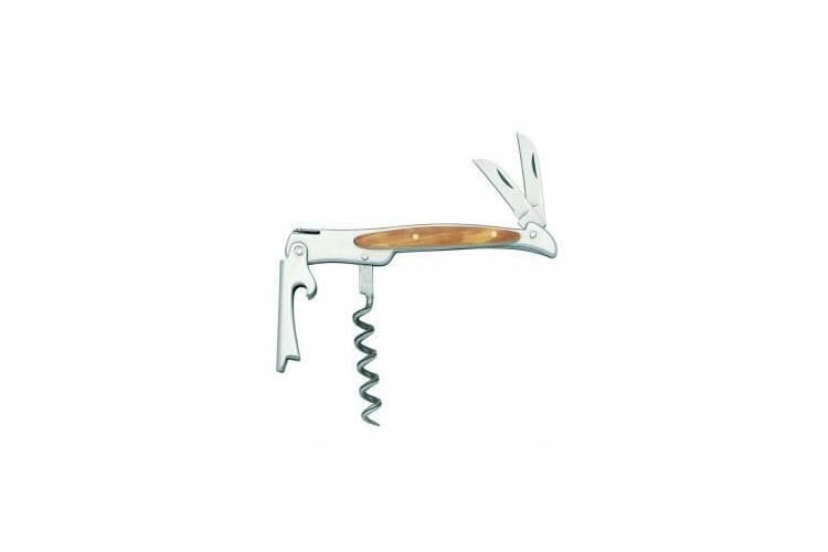 Tire bouchon Laguiole G. David 3 pièces plat manche olivier inox 12 cm