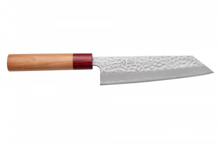 Couteau bunka japonais artisanal Tsunehisa Aogami Super martelé 17cm