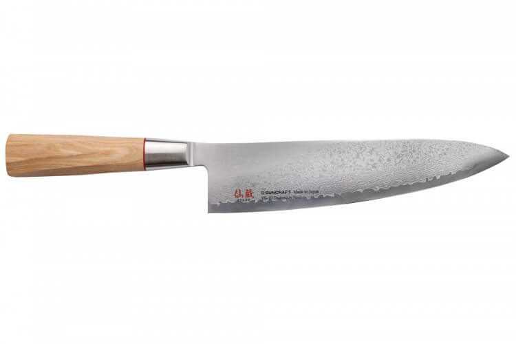 Couteau de chef japonais 20cm Suncraft Senzo Twisted Damas VG10