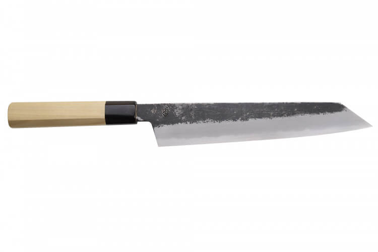 Couteau de chef kiritsuke 24cm japonais artisanal Sakai Kikumori Kikuzuki Kuro