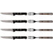 Coffret de 4 couteaux à steak lame crantée + 4 fourchettes Tramontina Gaucho