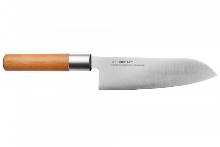 Couteau santoku japonais 16,7cm Suncraft Senzo manche en magnolia
