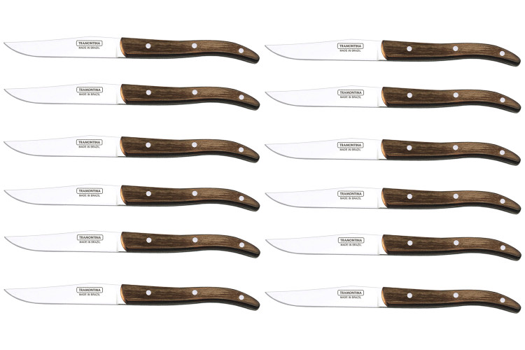 Set de 12 couteaux &agrave; steak Tramontina French lame lisse