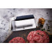 Presse pour barbecue et plancha Steak Champ en acier inoxydable 19 x 13 x 6,5cm