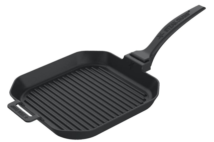 Po&ecirc;le &agrave; griller Steak Champ en fonte 26x26x3,5cm
