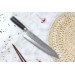 Couteau de chef japonais Shizu Hamono Bessaku Miyako martelé damas 33 couches 21cm
