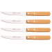 Coffret 4 couteaux à steak Nogent Les Basiques manche en bois de hêtre