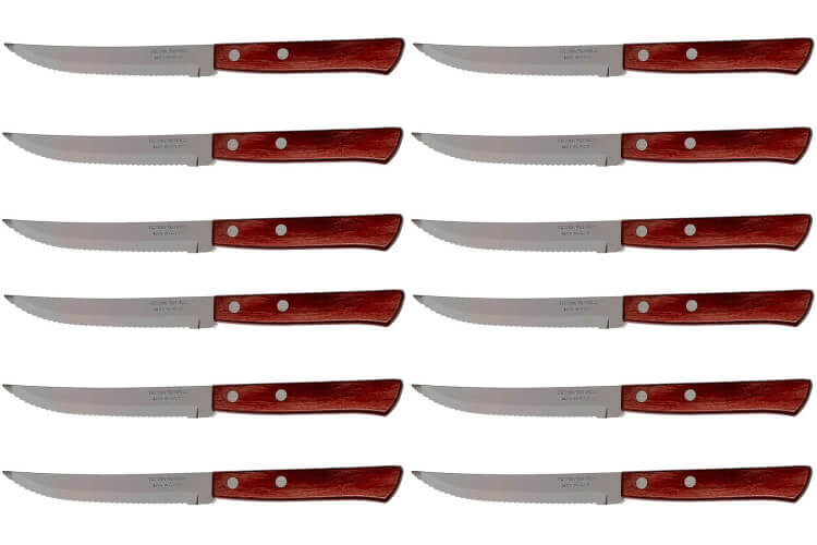 Set de 12 couteaux à steak Tramontina lame crantée