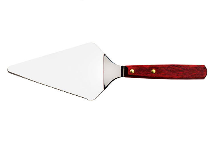 Pelle &agrave; tarte coupante en inox Nogent manche bois de charme